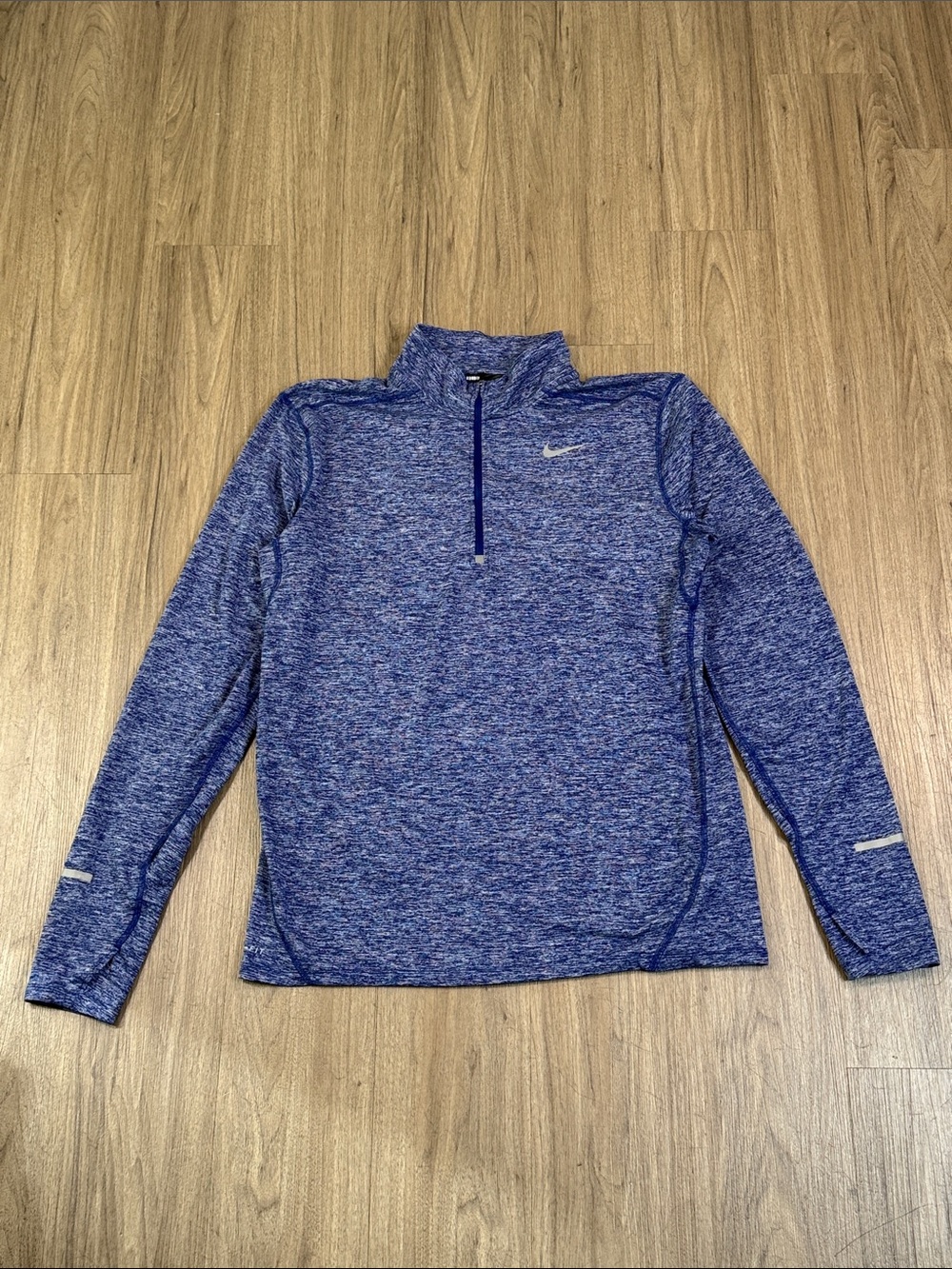 Nike Men's Blue Heather Quarter-Zip Training Top